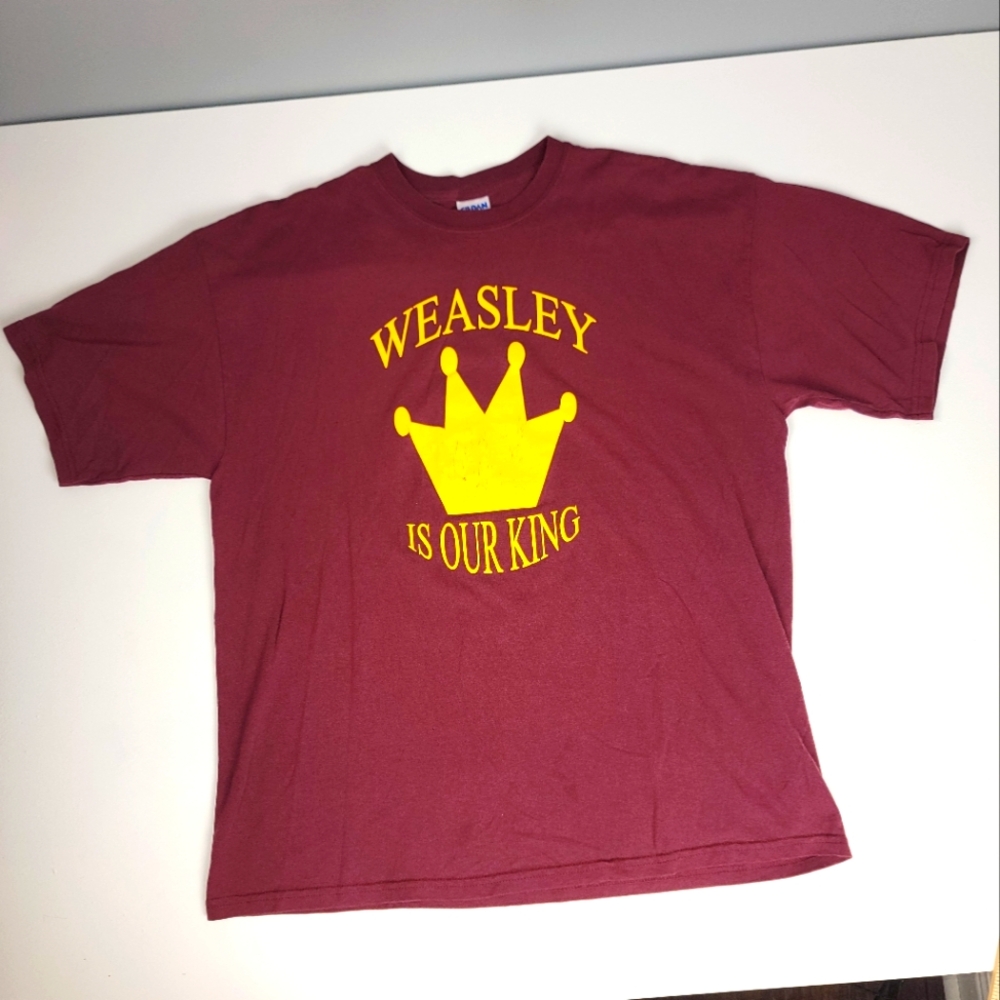 VTG Harry Potter Ron Weasley is our King Gryffindor Quidditch Chant Shirt sz XL